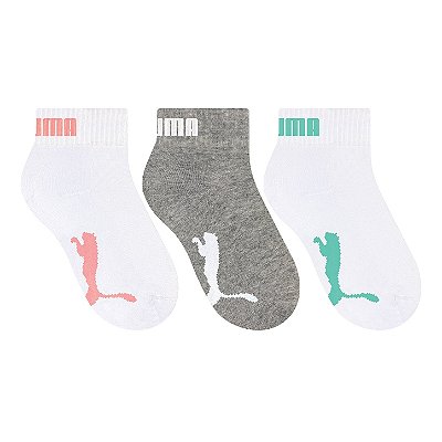 Kit 3 Meias Puma Cano Baixo