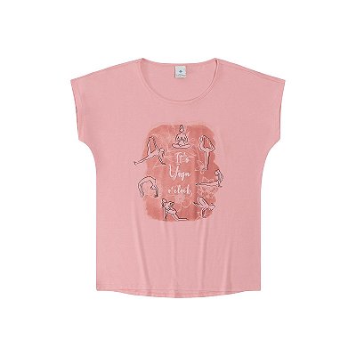 Blusa Ampla Ioga Rosa - Malwee Liberta
