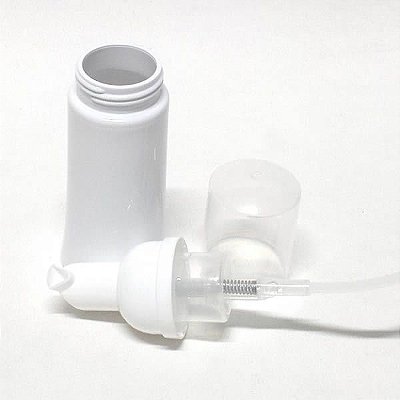 (1pç) Frasco 50ml Branco com Válvula Espumadora para Lembrancinhas e Barbearias