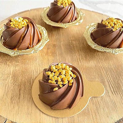 KIT (2un) Forma para Chocolate com Silicone Trufa Sinuosa 90g cod 10103 BWB