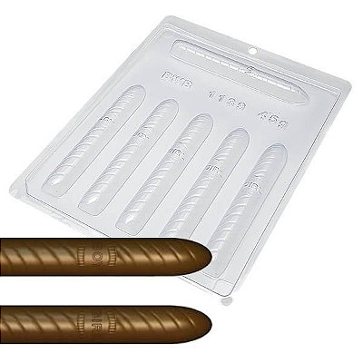 Forma para Chocolate Charuto Chocolate Dia dos Pais Menino Menina 45g Ref. 1139 BWB 10unid