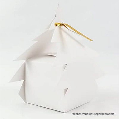 Caixa AN-1 Branca (5.5x5.5x5 / 12 cm) 10unid Caixa Natal Pinheiro