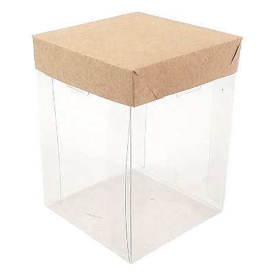 Caixa de Acetato PMB-9 Kraft (8.5x8.5x12 cm) (25un) Caixa para Embalagem