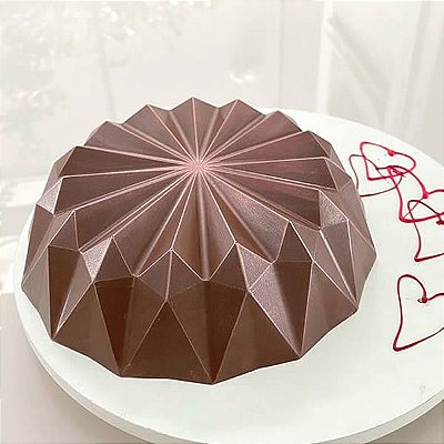 Forma para Chocolate Semiprofissional com Silicone Bolo Vulcão Ref. 3656 (1un) BWB