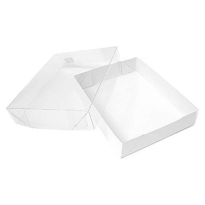 Caixa de Acetato TRP-44 (17x11x3 cm) (25un) Caixa Plástico Acetato e Papel