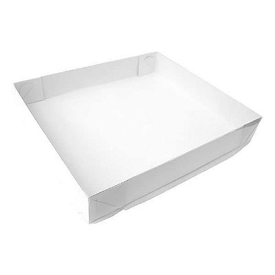 Caixa de Acetato TRP-115 (19x19x2.5 cm) (25un) Caixinha de Plástico Acetato e Papel