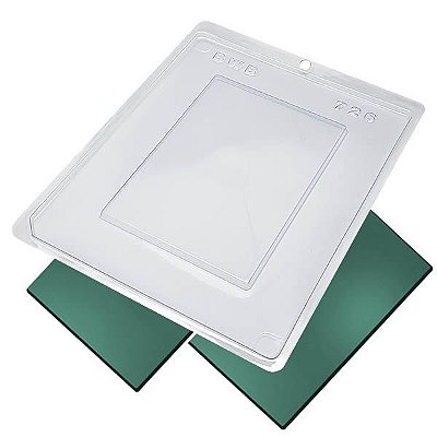 Forma para Chocolate Placa Lisa 130g Forma Simples Ref. 726 BWB 5unids