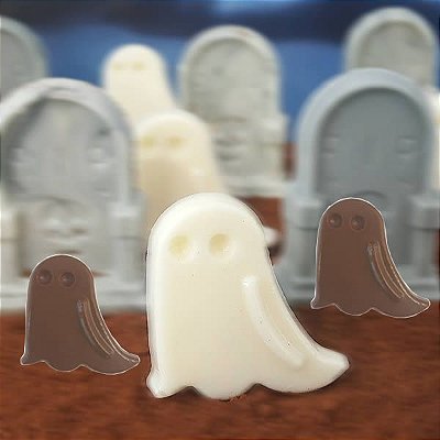 Forma para Chocolate Fantasminha Halloween 5g Forma Simples Ref. 9741 BWB 5unids