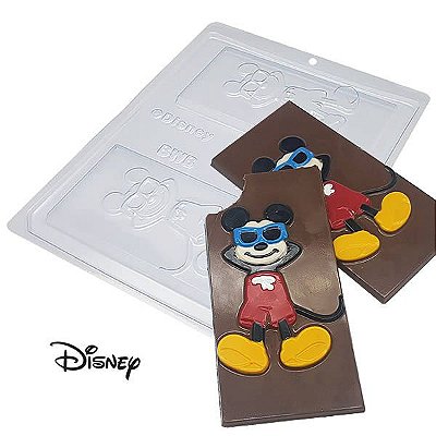Forma para Chocolate Barra Mickey Bronzeado 75g Ref. 12012 BWB Licenciada Disney 10unid