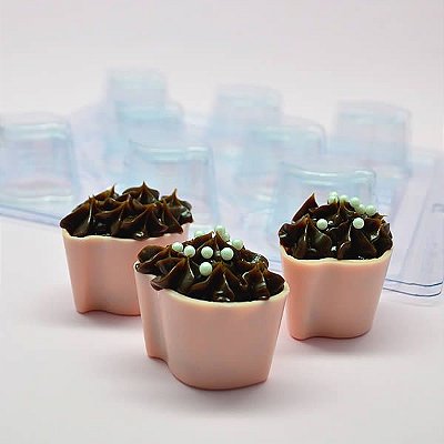 Forma para Chocolate com Silicone Copo Mousse 9 35g Ref. 9723 BWB 1unid