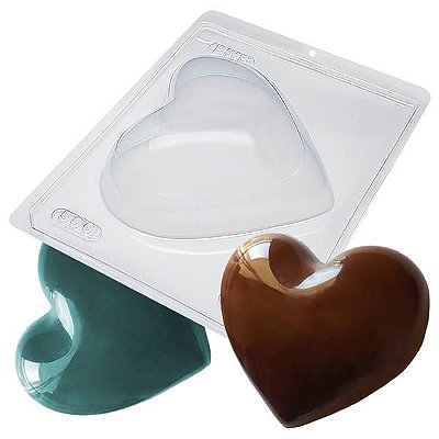 Forma para Chocolate com Silicone Coração 500g Ref. 46 (1un) BWB