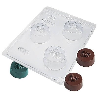 Forma para Chocolate com Silicone Pão de Mel Abelha 20g Ref. 853 BWB 1unid