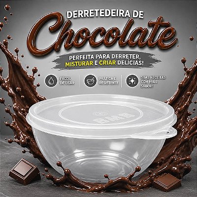 Derretedeira para Chocolate Média 930ml Cristal Ref. 9622 BWB