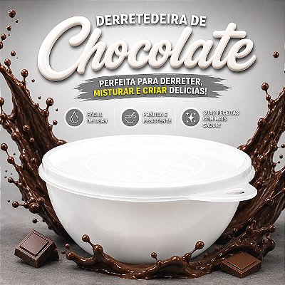 Derretedeira para Chocolate Média 930ml Branca Sólida Ref. 9623 BWB