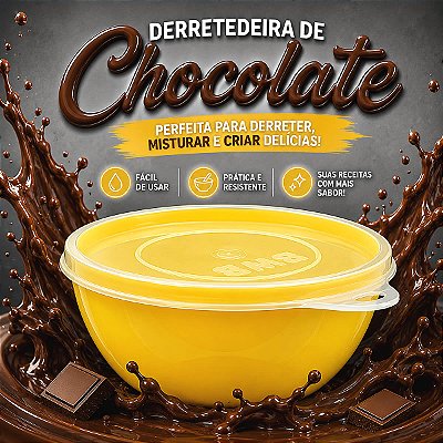 Derretedeira para Chocolate Média 930ml Amarela Sólida Ref. 9611 BWB