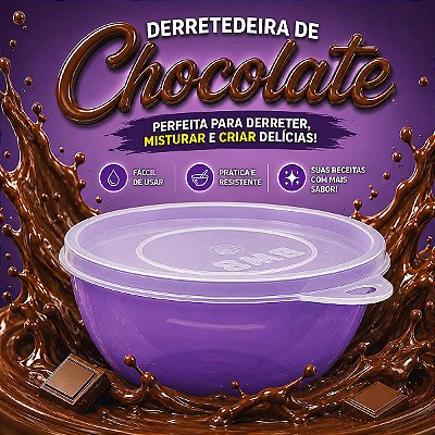 Derretedeira para Chocolate Pequena 250ml Roxa Ref. 9619 BWB