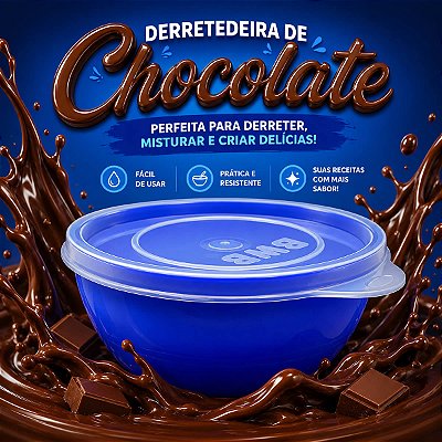 Derretedeira para Chocolate Pequena 250ml Azul Ref. 9800 BWB