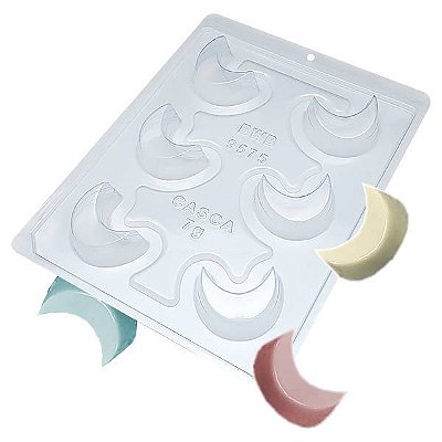 Forma para Chocolate com Silicone Trufa Meia Lua 22g Ref. 9575 BWB 1unid