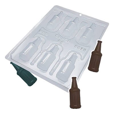 Forma para Chocolate com Silicone Garrafinha de Licor Mini Garrafa 32g Ref. 9875 BWB