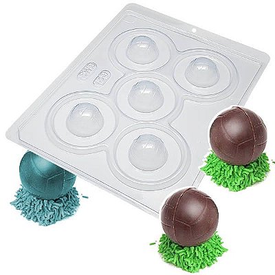 Forma para Chocolate com Silicone Bolinha Especial Volei 13g cod. 59 BWB