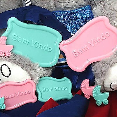 Forma para Chocolate Placa Bem Vindo Forma Simples Ref. 9534 BWB 5unids