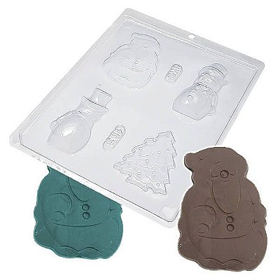 Forma para Chocolate Boneco De Neve 113g Forma Simples Ref. 153 BWB 5unids