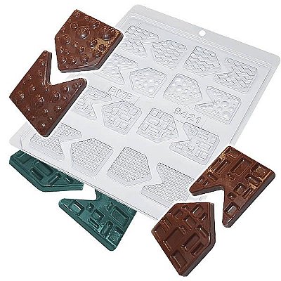 Forma para Chocolate Bandeirinhas Forma Simples Ref. 9421 BWB 5unids
