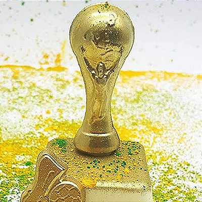 Forma para Chocolate Taça Futebol Brasil Troféu World Cup Copa do Mundo 8g Forma Simples Ref. 9573 BWB 5unids