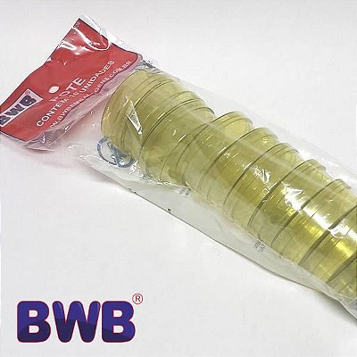 10 Latinha Amarela Pote Translucido Ref. 9344 BWB Lembrancinha Maternidade Latinha Personalizar