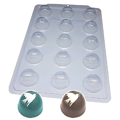 Forma para Chocolate Semiprofissional 1092 Trufa da Paz 35g Ref. 3560 BWB 5unid