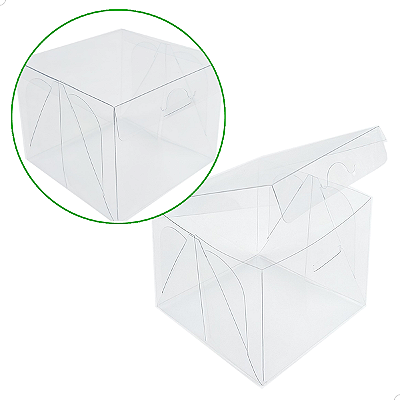 Embalagem Caixa de Acetato PX-4 (10x10x8 cm) (25un) Caixa de Plástico Transparente