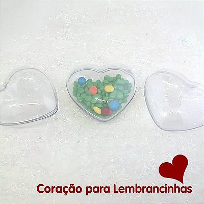 (3pçs) Caixa Coração Grande Cristal 9x9x5 cm Lembrancinhas Festas