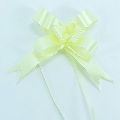 Laço Médio Amarelo Liso (10pçs) Laço Fácil Laço Pronto Laço Mágico Festas