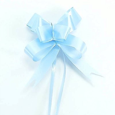 Laço Médio Azul Claro Liso (10pçs) Laço Fácil Laço Pronto Laço Mágico Festas