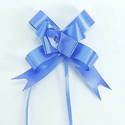 Laço Médio Azul Escuro Liso (10pçs) Laço Fácil Laço Pronto Laço Mágico Festas