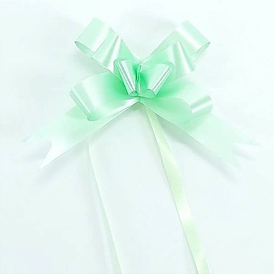 Laço Médio Verde Claro Liso (10pçs) Laço Fácil Laço Pronto Laço Mágico Festas