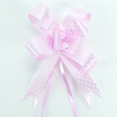Laço Médio Rosa Poá (10pçs) Laço Fácil Laço Pronto Laço Mágico Festas