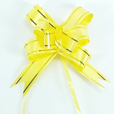 Laço Médio Ouro Borda Ouro (10pçs) Laço Fácil Laço Pronto Laço Mágico Festas