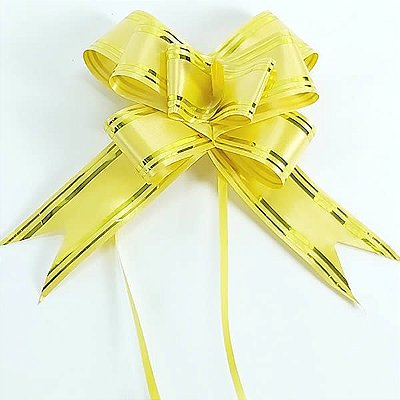 Laço Grande Ouro Borda Ouro (10pçs) Laço Fácil Laço Pronto Laço Mágico Festas