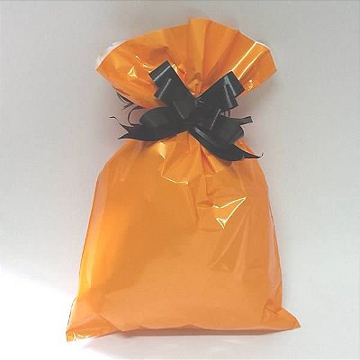 Saco de Presente Liso Laranja (20x30 cm) 10pçs Saco para Presente Embrulho Lembrancinhas Festas