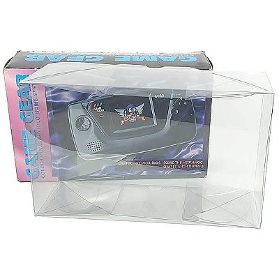Console-5 (0,30mm) (1un) Caixa de Proteção CaixaBox Console Sega Game Gear TecToy Americano Caixa Protetora para Console