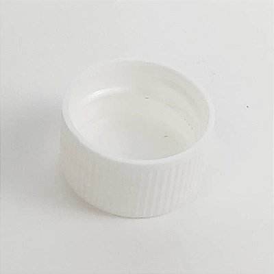(TpaEstriada Branca R18mm) Tampa Estriada para Frasco rosca 18mm (10pçs)