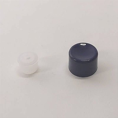 (Tpa15 Azul Escuro) Tampa para Bisnaga 10g e 15g Tampa com Batoque (25pçs)