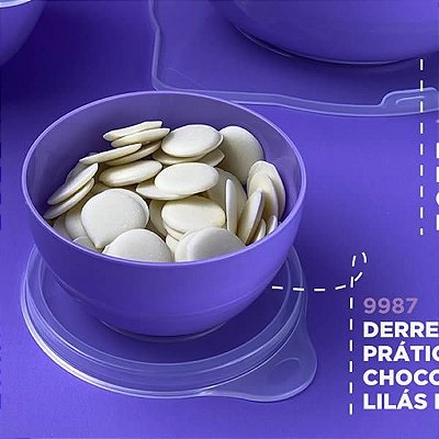 (1pç) Derretedeira para Chocolate Pequena 250ml Lilás Candy Colors Coleção Ref. 9987 BWB