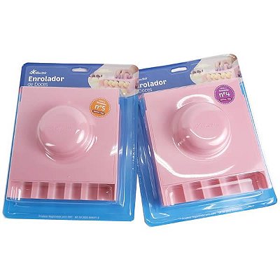 KIT 2un Enrolador de Docinhos Rosa (12g e 16g), Bolear Brigadeiro, Enrola Docinhos, Placa Porcionadora Bluestar