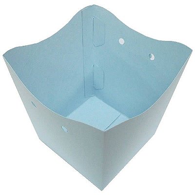 (10pçs) Cachepo Vaso de Papel Azul Claro (9x7x9.5 cm) Lembrancinhas Festa