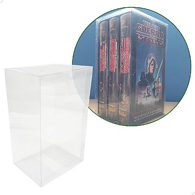 VHS-3 (0,20mm) Caixa de Proteção para Trilogia em Fita VHS, Box Trio Filmes (10un)