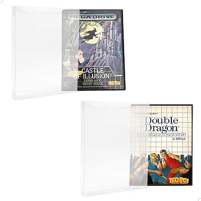 Games-3 (0,20mm) Caixa para Cartucho, Protetor CIB Mega Drive, Master System, 32X e Game Gear (25un)