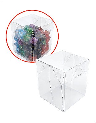 Caixa de Acetato PX-13 (7,5x7,5x9 cm) (25un) Embalagem de Plástico Transparente