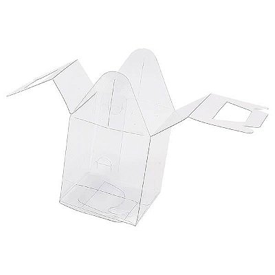 Kit 50 Caixa de Acetato, Caixa para 2 Macaron PX-41 (5x5x6 cm) Embalagem de Plástico Transparente para Artesanato